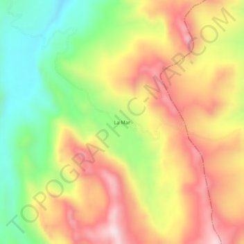 Mappa topografica La Mar, altitudine, rilievo