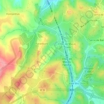 Mappa topografica Alqueive, altitudine, rilievo