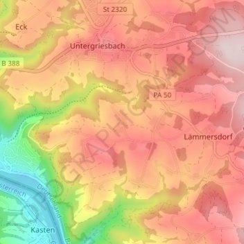 Mappa topografica Scherleinsöd, altitudine, rilievo