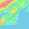 Mappa topografica Croix Tinduff, altitudine, rilievo