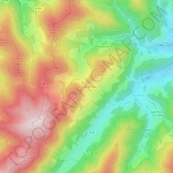 Mappa topografica La Haute Broque, altitudine, rilievo