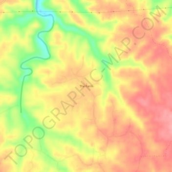 Mappa topografica The Farm, altitudine, rilievo