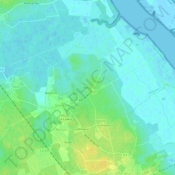 Mappa topografica Marsac, altitudine, rilievo
