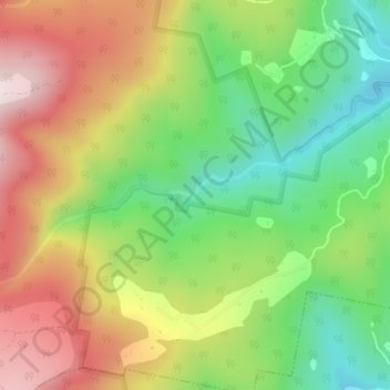 Mappa topografica Snug Falls, altitudine, rilievo