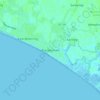 Mappa topografica Bracklesham, altitudine, rilievo