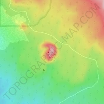 Mappa topografica Double Butte, altitudine, rilievo