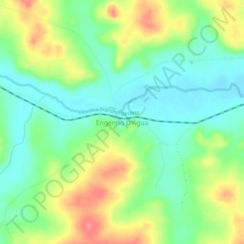 Mappa topografica Engenho D'Água, altitudine, rilievo
