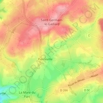 Mappa topografica Hameau Clapet, altitudine, rilievo