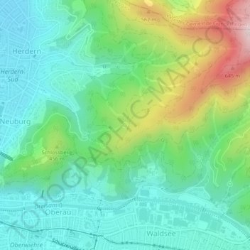 Mappa topografica Katharinenbrunnen, altitudine, rilievo