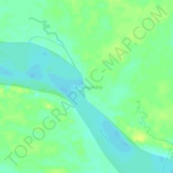 Mappa topografica San Alejandro, altitudine, rilievo