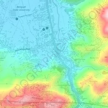 Mappa topografica Central Pico, altitudine, rilievo