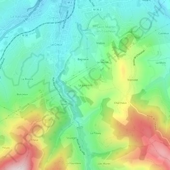 Mappa topografica La Lardière, altitudine, rilievo