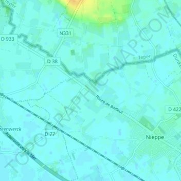 Mappa topografica Pont d'Achelles, altitudine, rilievo