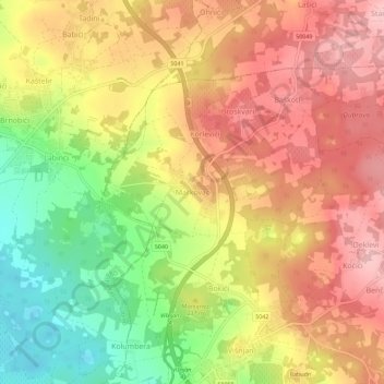 Mappa topografica San Marco, altitudine, rilievo