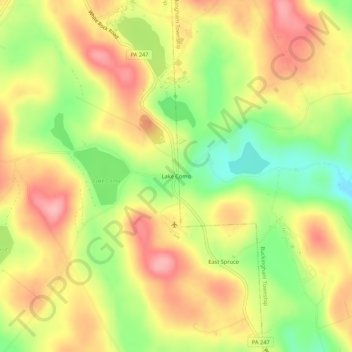Mappa topografica Lake Como, altitudine, rilievo