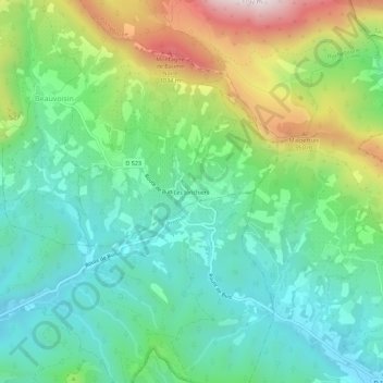 Mappa topografica Les Jonchiers, altitudine, rilievo