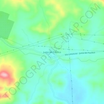 Mappa topografica Junta del Pacifico, altitudine, rilievo