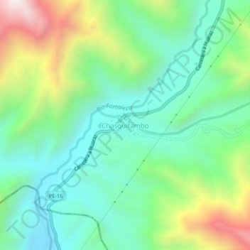 Mappa topografica Chasquitambo, altitudine, rilievo