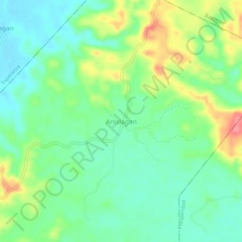 Mappa topografica Anislagan, altitudine, rilievo