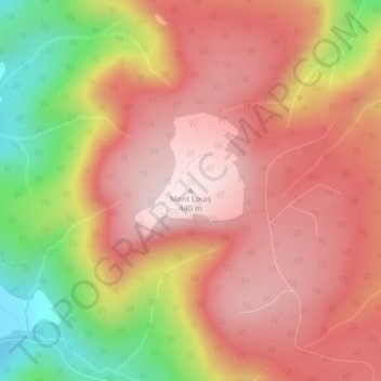Mappa topografica Mont Louis, altitudine, rilievo