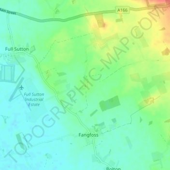 Mappa topografica Gowthorpe, altitudine, rilievo