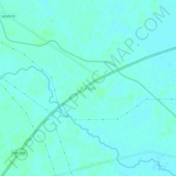 Mappa topografica Bardah, altitudine, rilievo