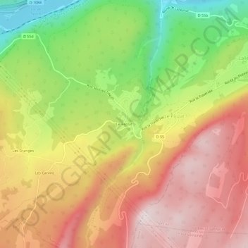 Mappa topografica Le Replat, altitudine, rilievo