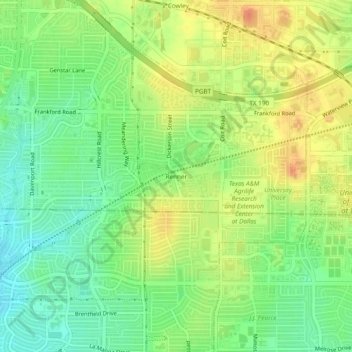 Mappa topografica Renner, altitudine, rilievo