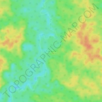 Mappa topografica Polo Norte, altitudine, rilievo