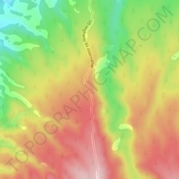 Mappa topografica Le Fevre Overlook, altitudine, rilievo