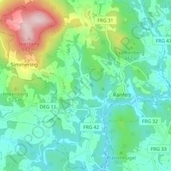 Mappa topografica Haberöd, altitudine, rilievo