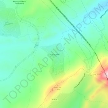 Mappa topografica Los Rancajales, altitudine, rilievo