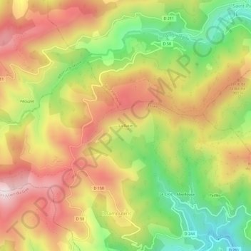 Mappa topografica La Batie, altitudine, rilievo