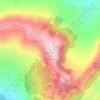 Mappa topografica Monte Rose, altitudine, rilievo