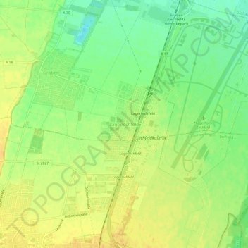 Mappa topografica Lagerlechfeld, altitudine, rilievo