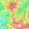 Mappa topografica Jablog, altitudine, rilievo