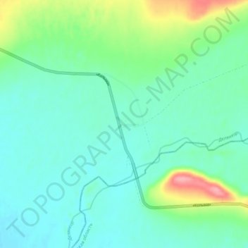 Mappa topografica Delyankir, altitudine, rilievo