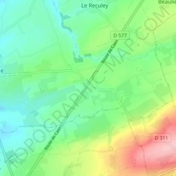 Mappa topografica La Bistière, altitudine, rilievo