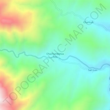 Mappa topografica Chuchumbletza Alto, altitudine, rilievo