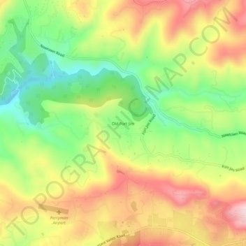 Mappa topografica Old Fort Jim, altitudine, rilievo