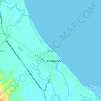 Mappa topografica Aplaya, altitudine, rilievo