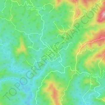 Mappa topografica Belance, altitudine, rilievo