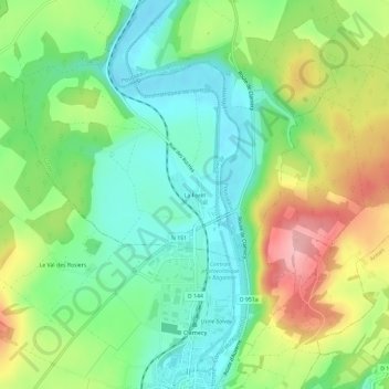 Mappa topografica La Forêt, altitudine, rilievo