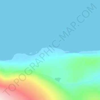 Mappa topografica Cape Columbia, altitudine, rilievo