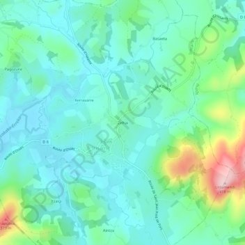 Mappa topografica Zelhai, altitudine, rilievo