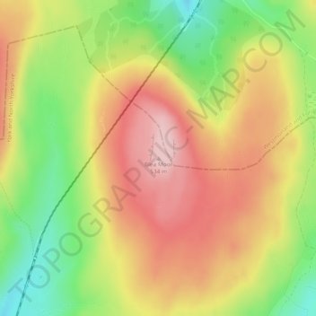 Mappa topografica Blea Moor, altitudine, rilievo