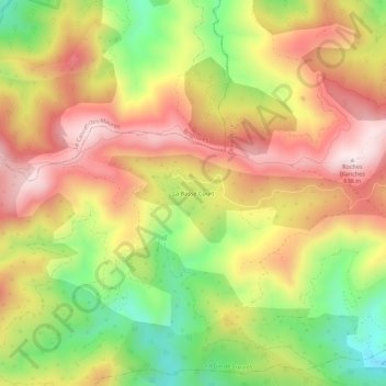 Mappa topografica La Basse Court, altitudine, rilievo