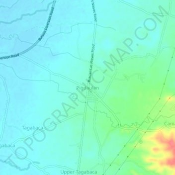 Mappa topografica Pigdaulan, altitudine, rilievo