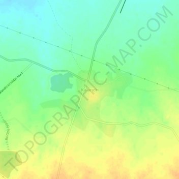 Mappa topografica Kalandri, altitudine, rilievo