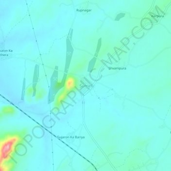 Mappa topografica Sumel, altitudine, rilievo